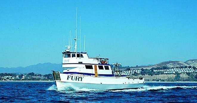 The Fury under way off the Orange County coast