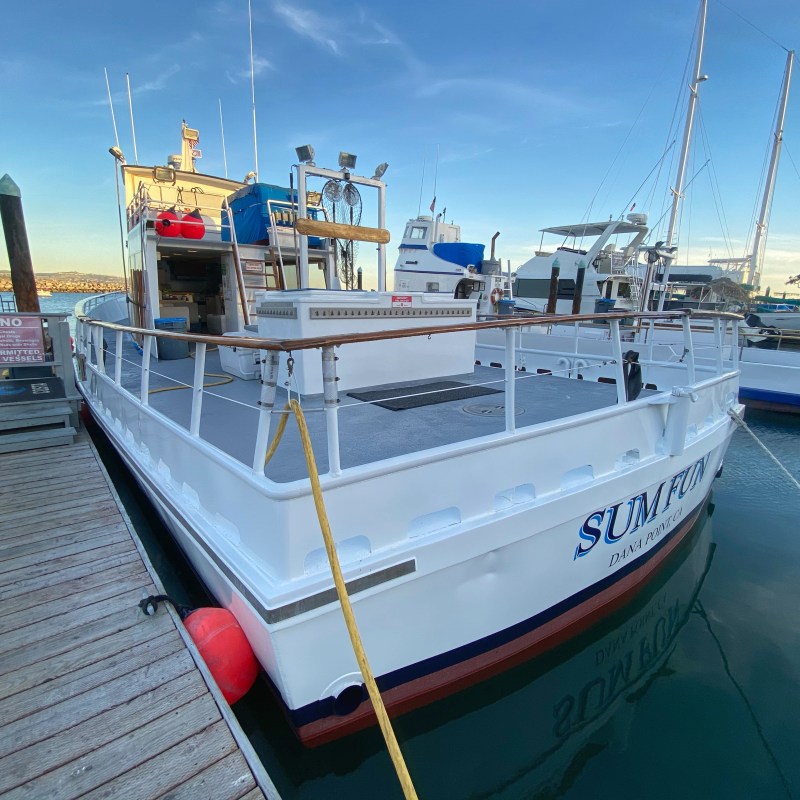 a boat is docked next to a body of water