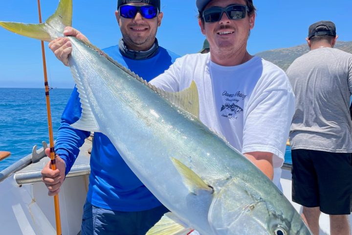a person holding a fish