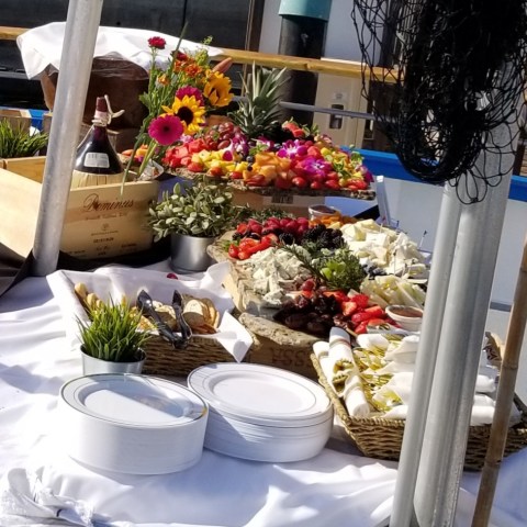 a table full of food