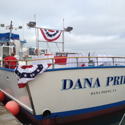 a boat docked at a dock