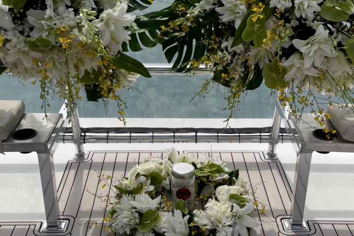 a vase of flowers sitting on a table