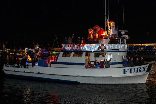a small boat in a large body of water