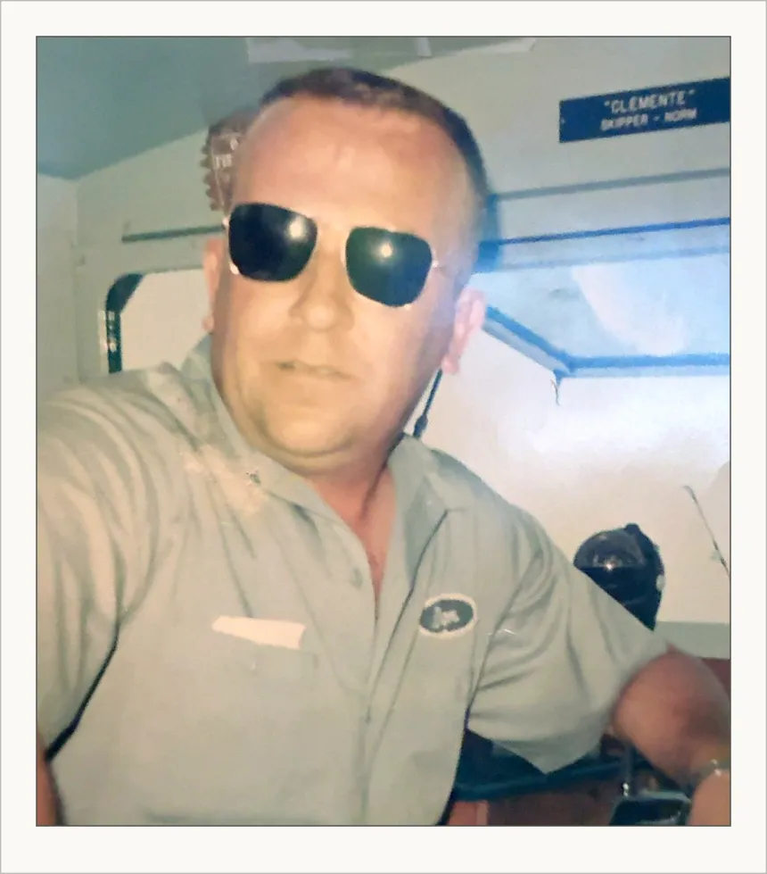 Vintage photo of Captain Don Hansen